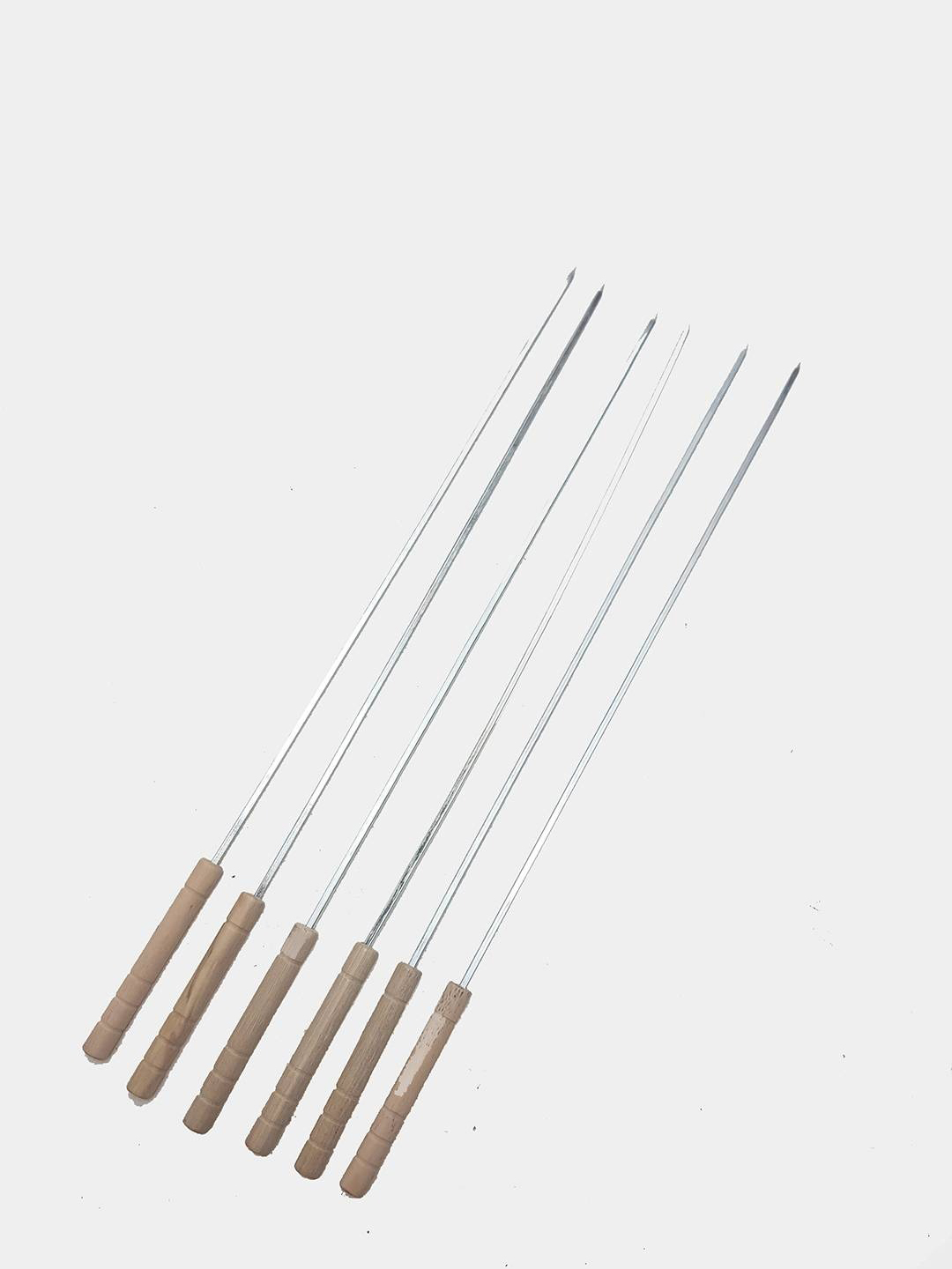 Набор шампуров 6 шт с деревянными ручками, длина 41 см за 427 ₽  .