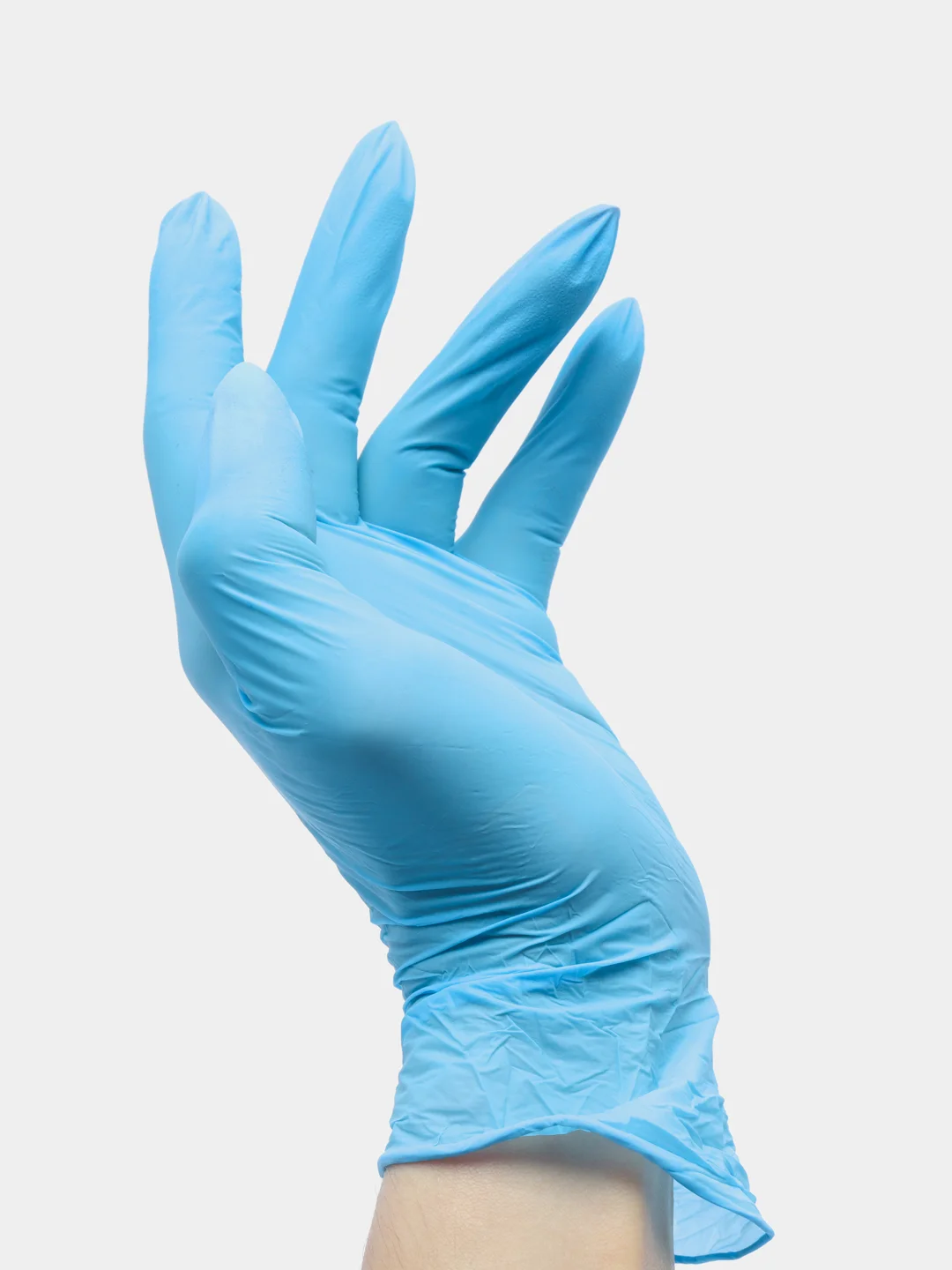 Перчатки BENOVY NITRILE MULTICOLOR ГОЛУБЫЕ, 200 шт в упаковке,100 пар
