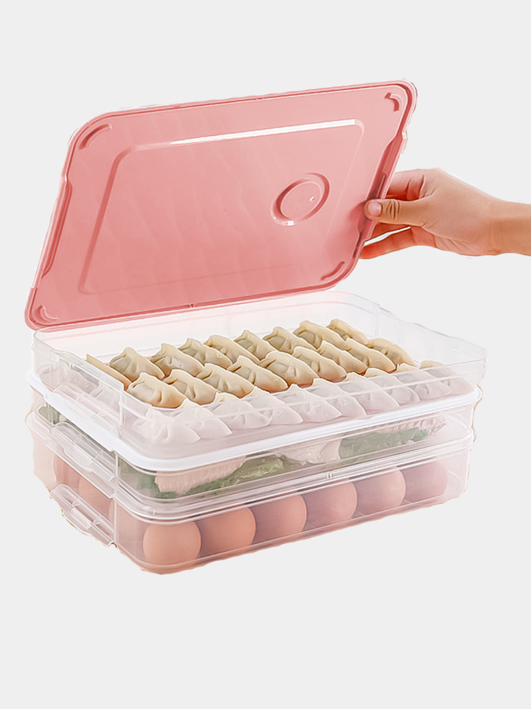 Контейнер для хранения продуктов еды емкости пластиковые крышкой посуда .
