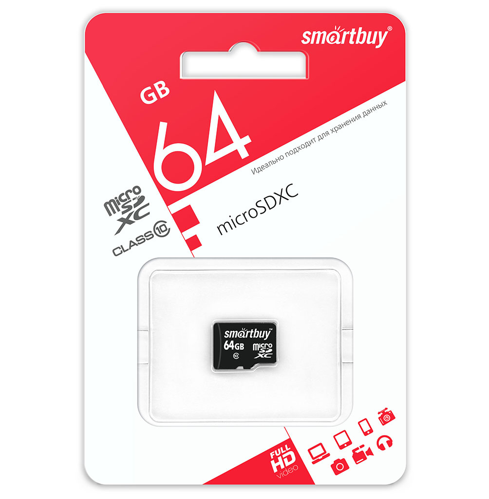 Карта памяти SmartBuy microSD, Class10 64GB, 128GB, флешка для смартфона,  телефона купить по цене 99 ₽ в интернет-магазине KazanExpress