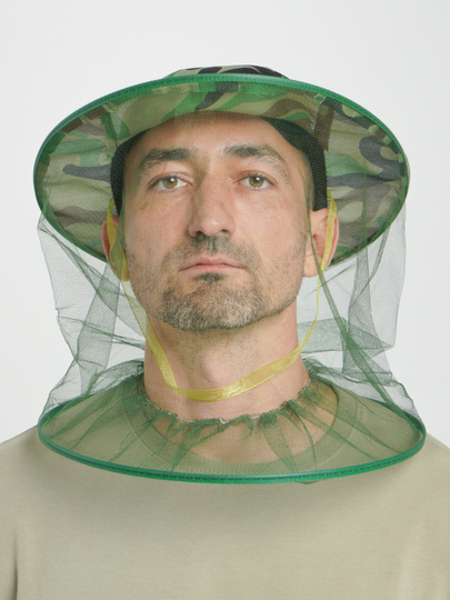  сетка на голову от комаров, мошек, накомарник, зеленый за .