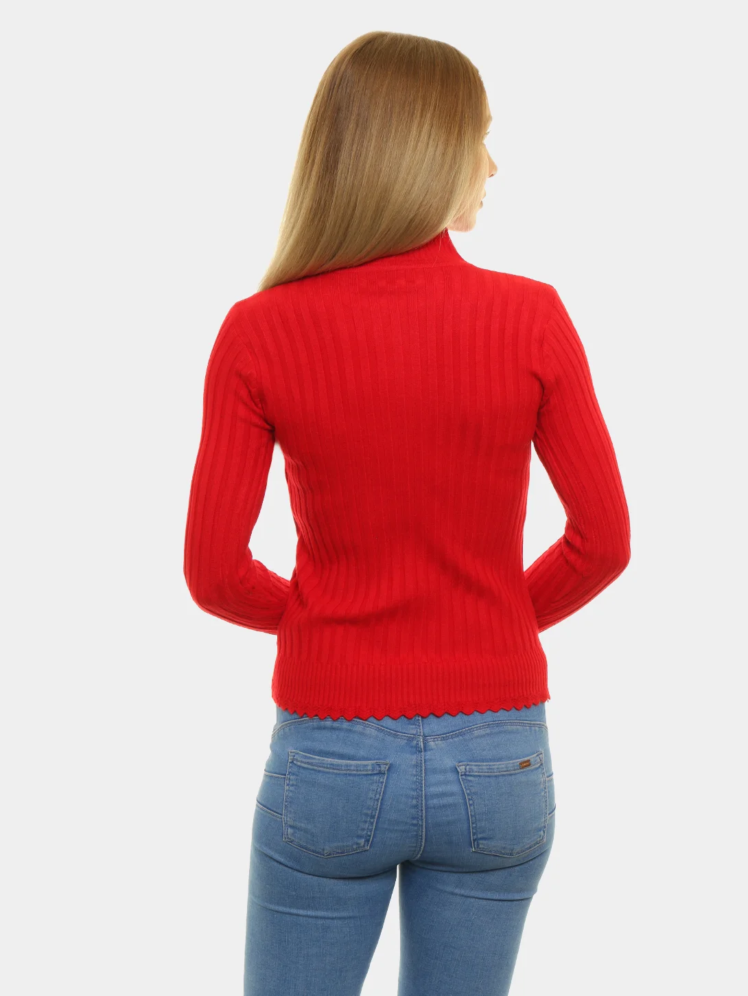 Водолазка женская теплая повседневная, гольф кофта трикотажная с ...