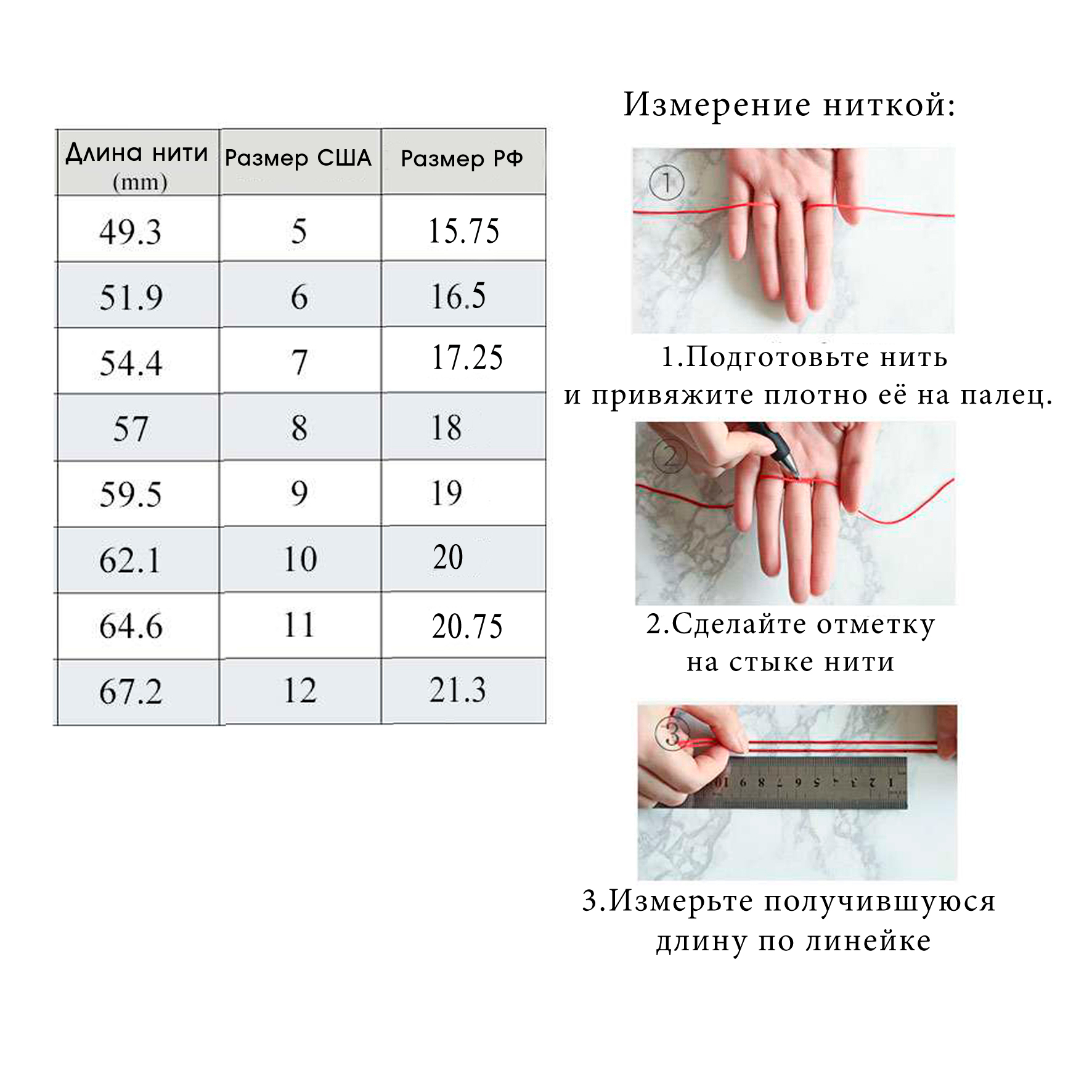 Как понять размер кольца диаметр