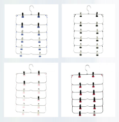 Вешалка для юбок многоуровневая с прищепками