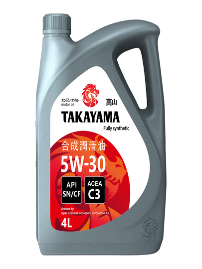 ACEA c3, API SN/CF. Takayama Motor Oil. Takayama SAE 5w-30 gf-5 4л фото.