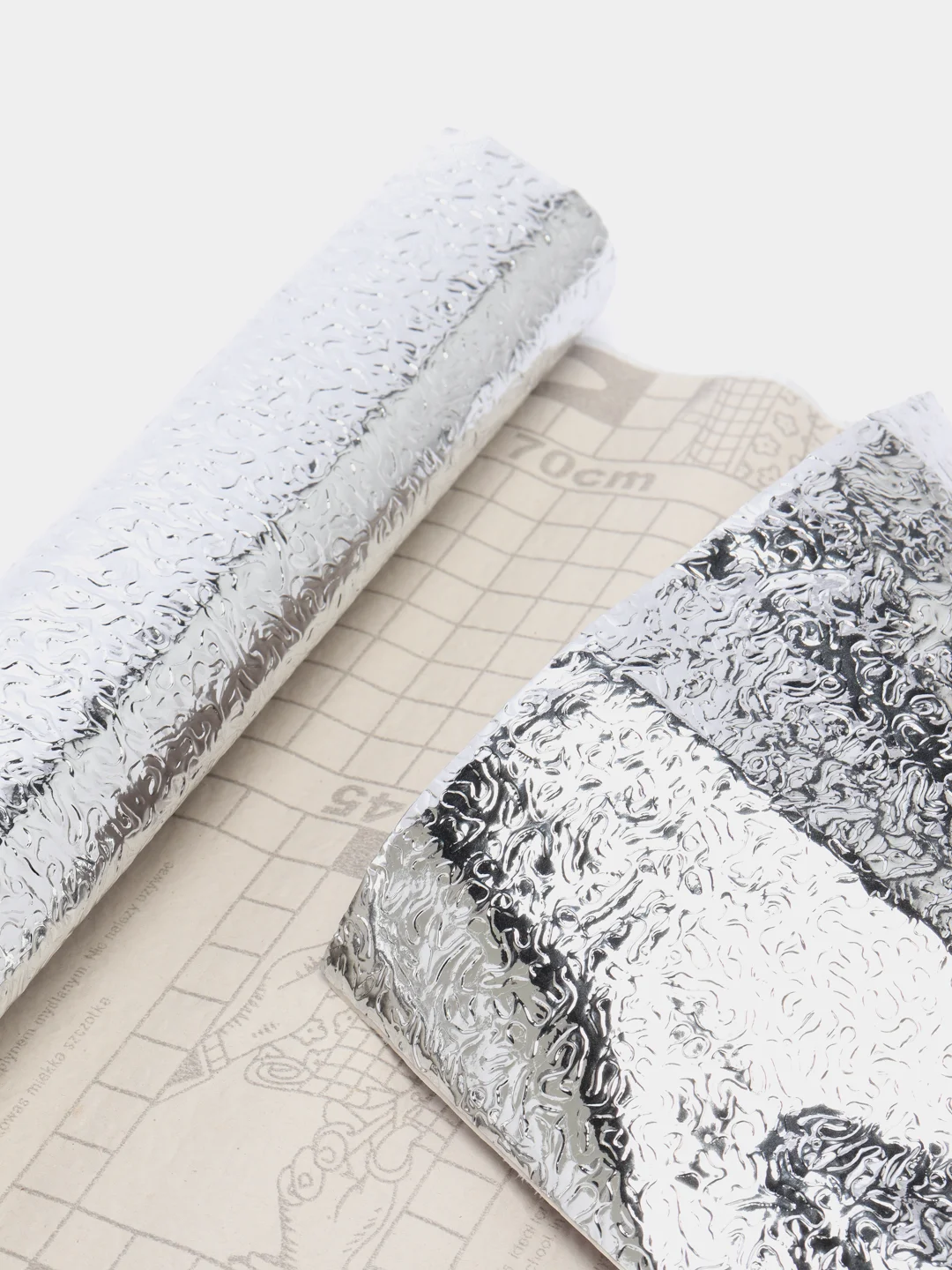 Алюминиевая самоклеющаяся пленка 3 метра, фольга для защиты от брызг ...