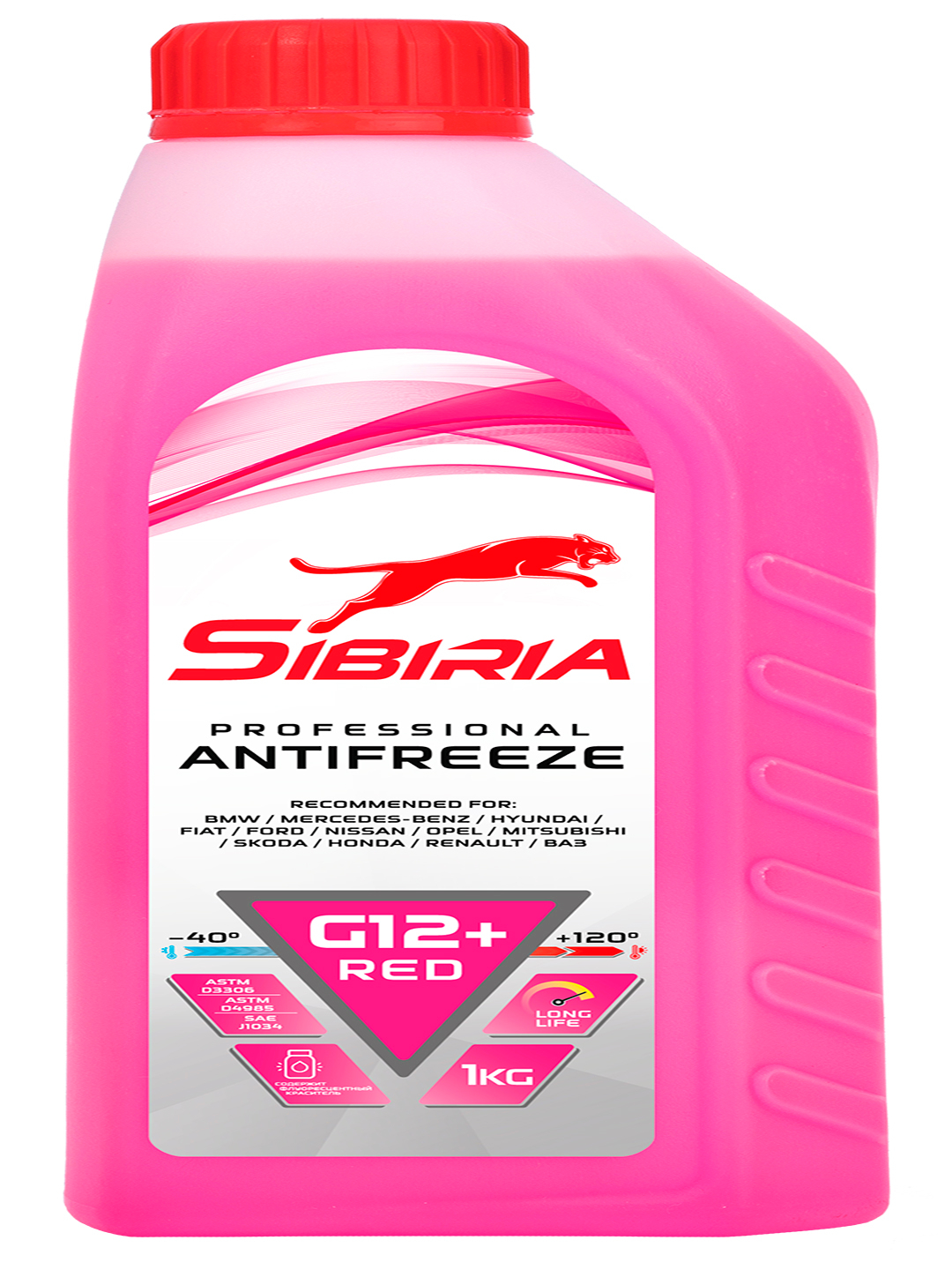  SIBIRIA ANTIFREEZE G12+ (-40) красный 1 кг за 239 ₽  в .