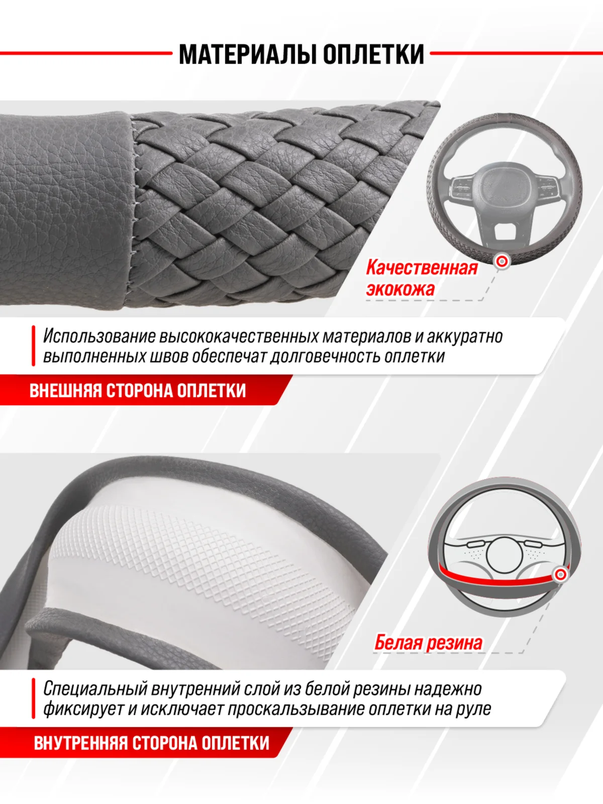 Схема шитья оплетки на руль