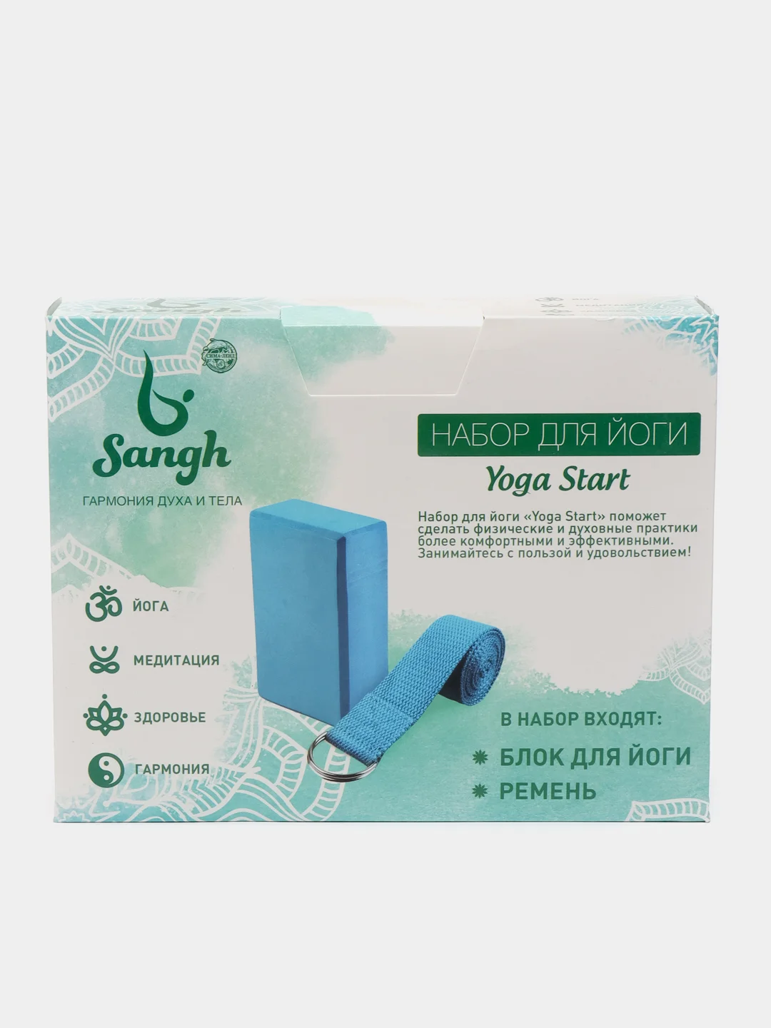 Набор для йоги (блок+ремень)