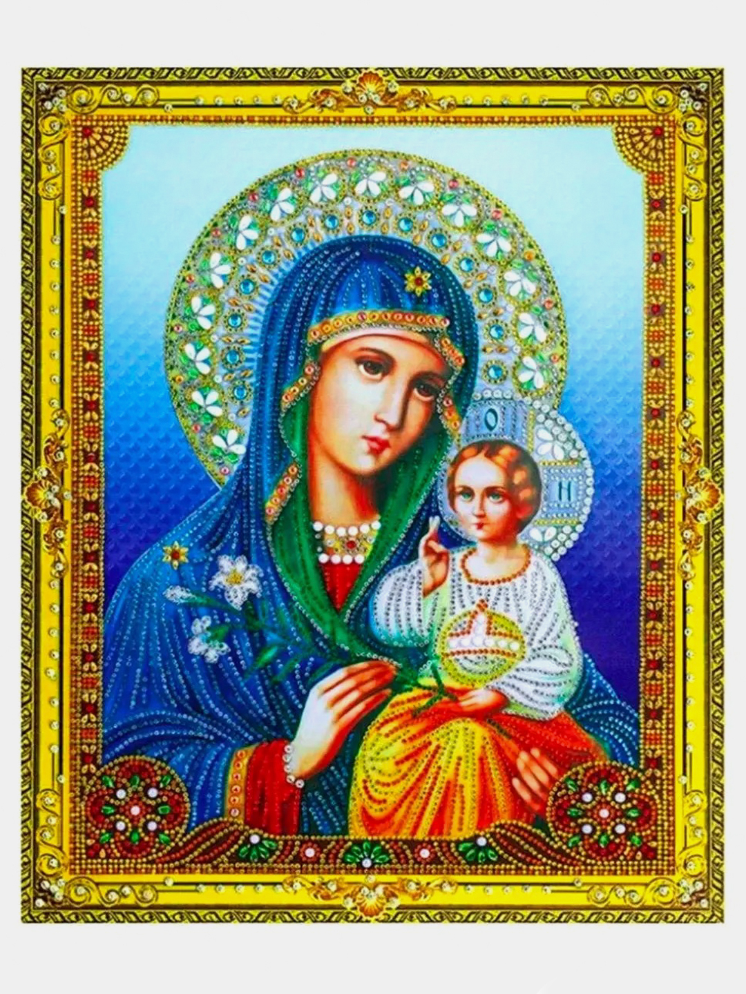 Неувядаемый цвет икона Божией матери алмазная мозаика