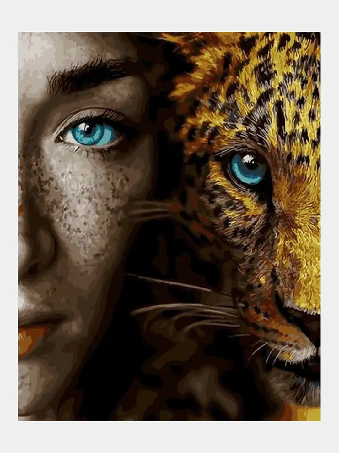 Женщина леопард арт