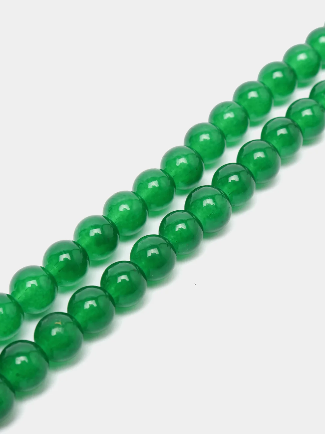 Бусины стеклянные. Имитация нефрита