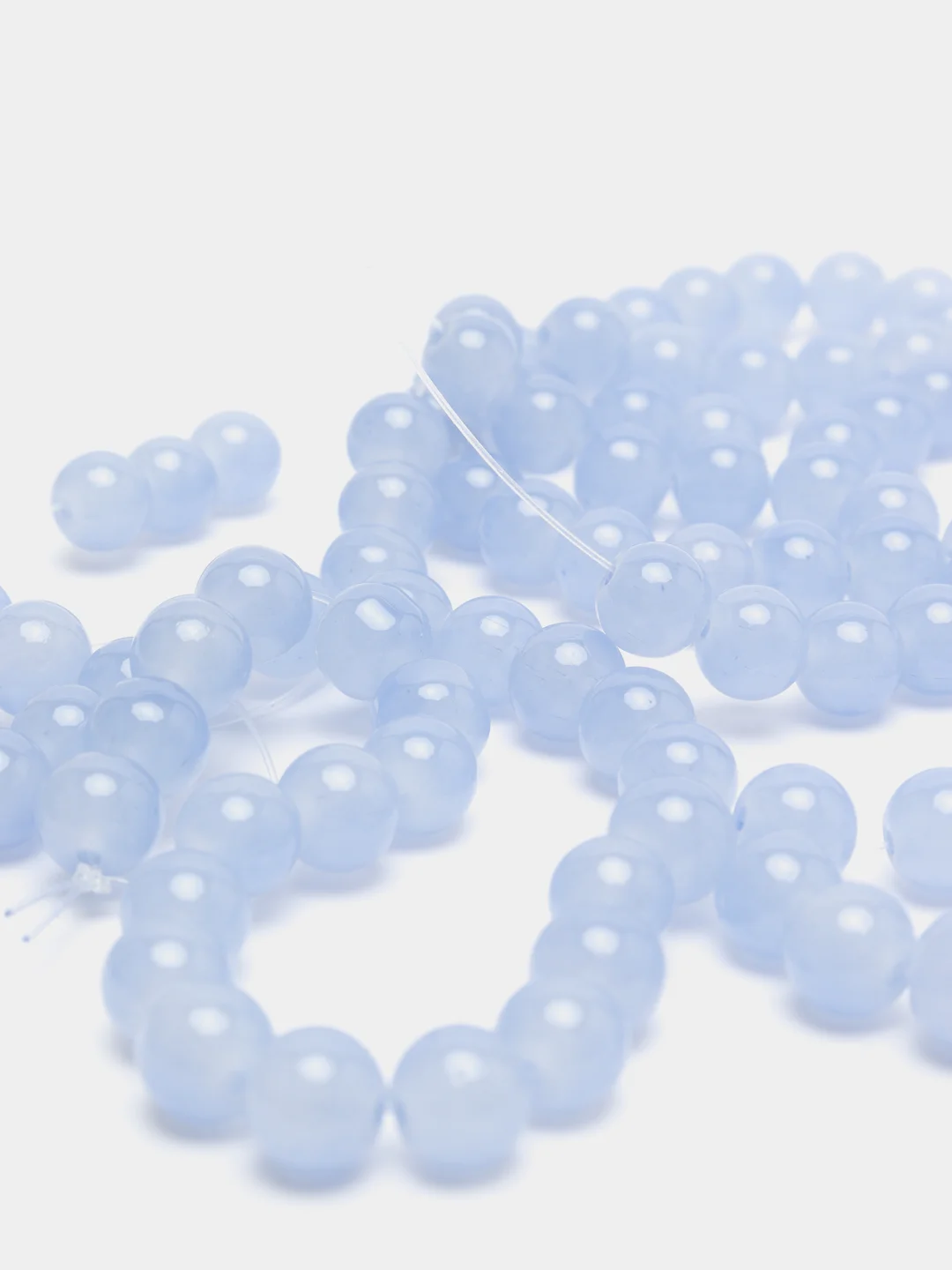 Бусины стеклянные. Имитация нефрита