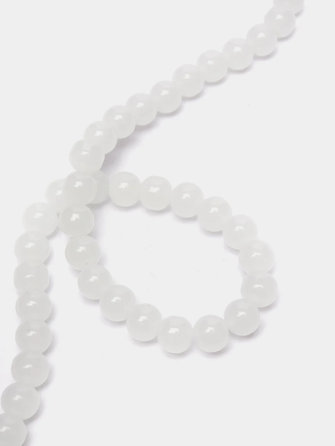 Бусины стеклянные. Имитация нефрита