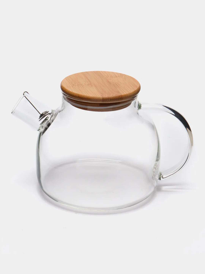 Чайник заварочный стеклянный с бамбуковой крышкой, 1000 мл за 949 .