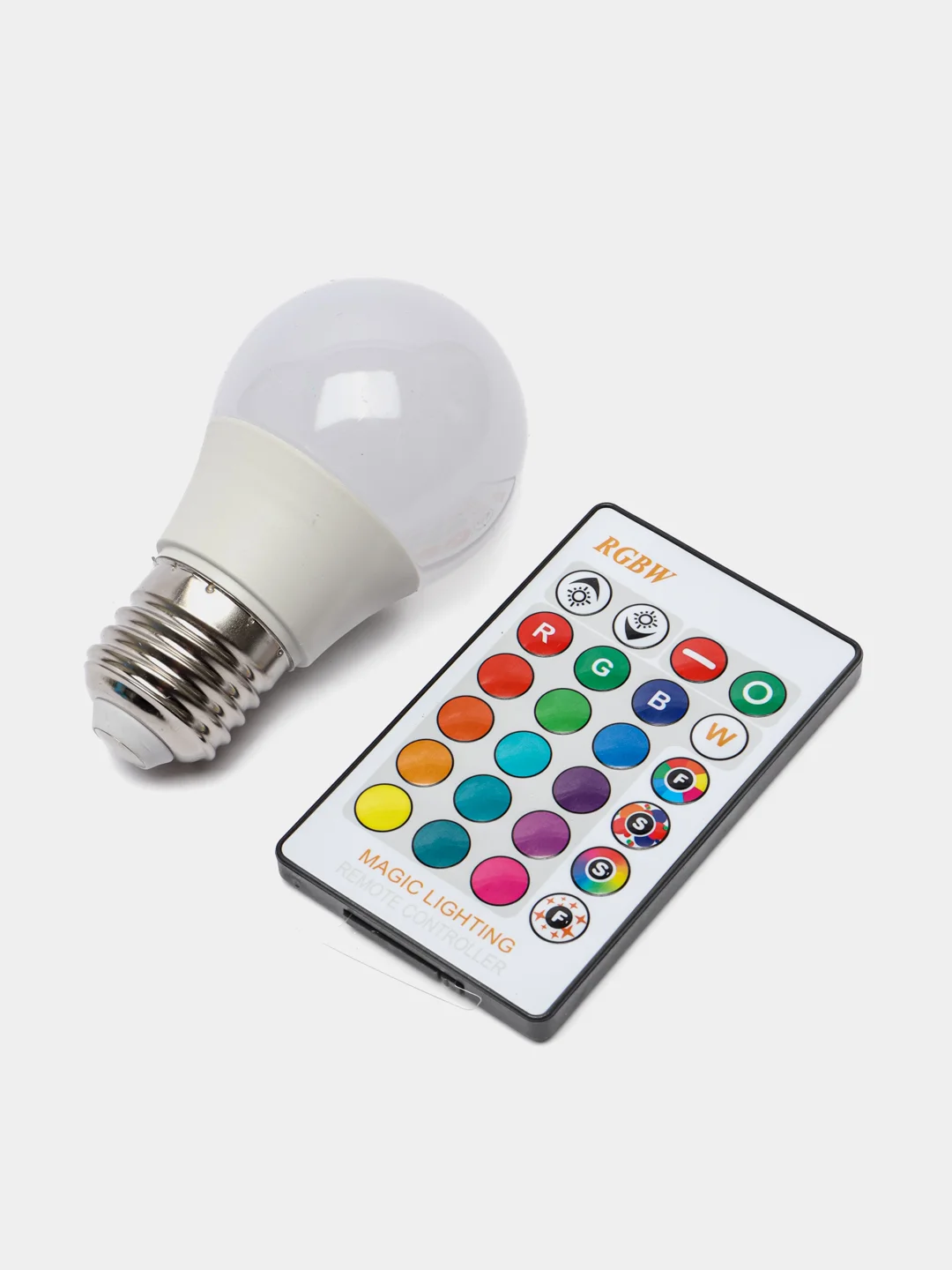 RGB LED лампа с дистанционным пультом управления E27, маленькая