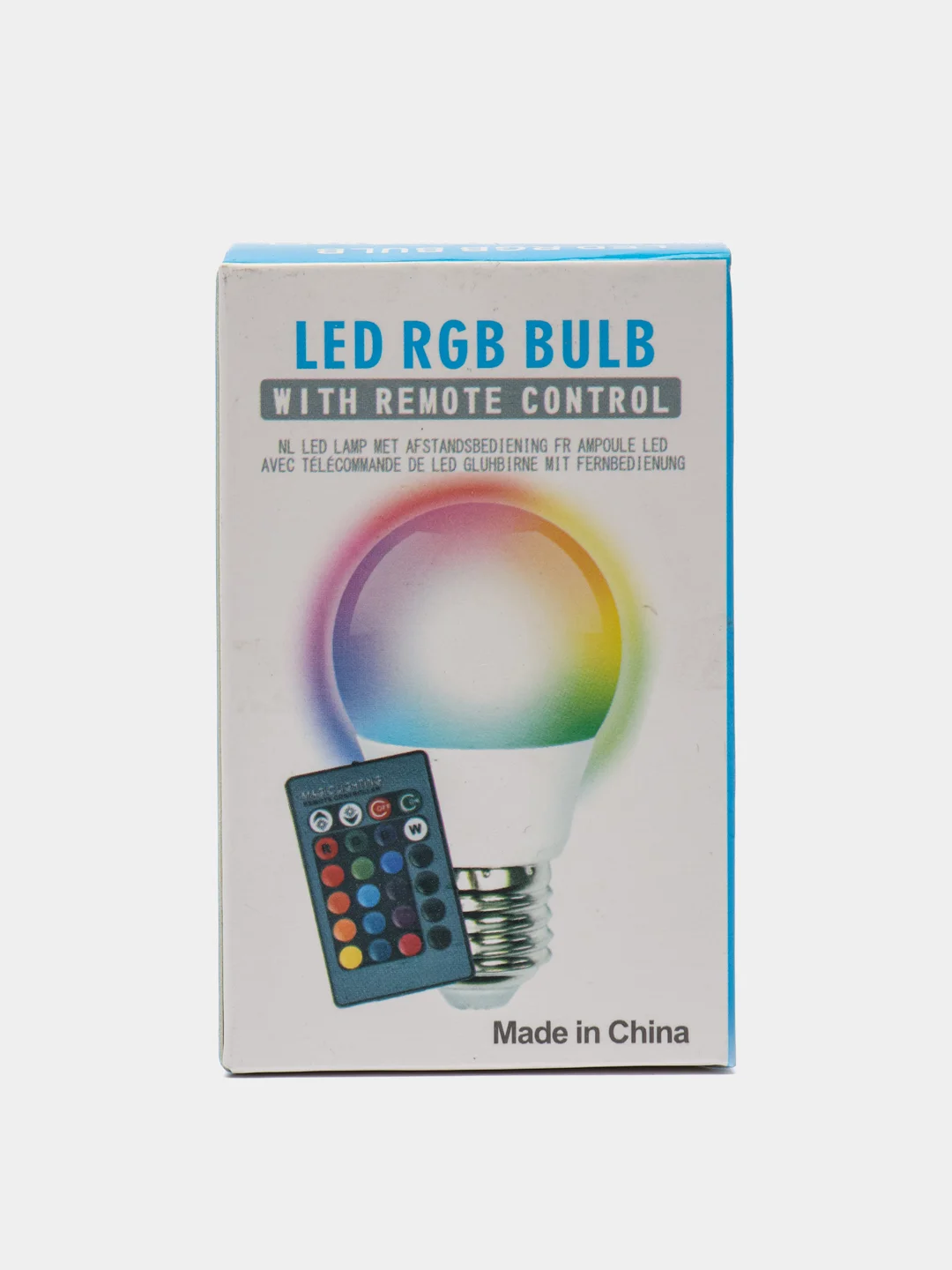 RGB LED лампа с дистанционным пультом управления E27, маленькая