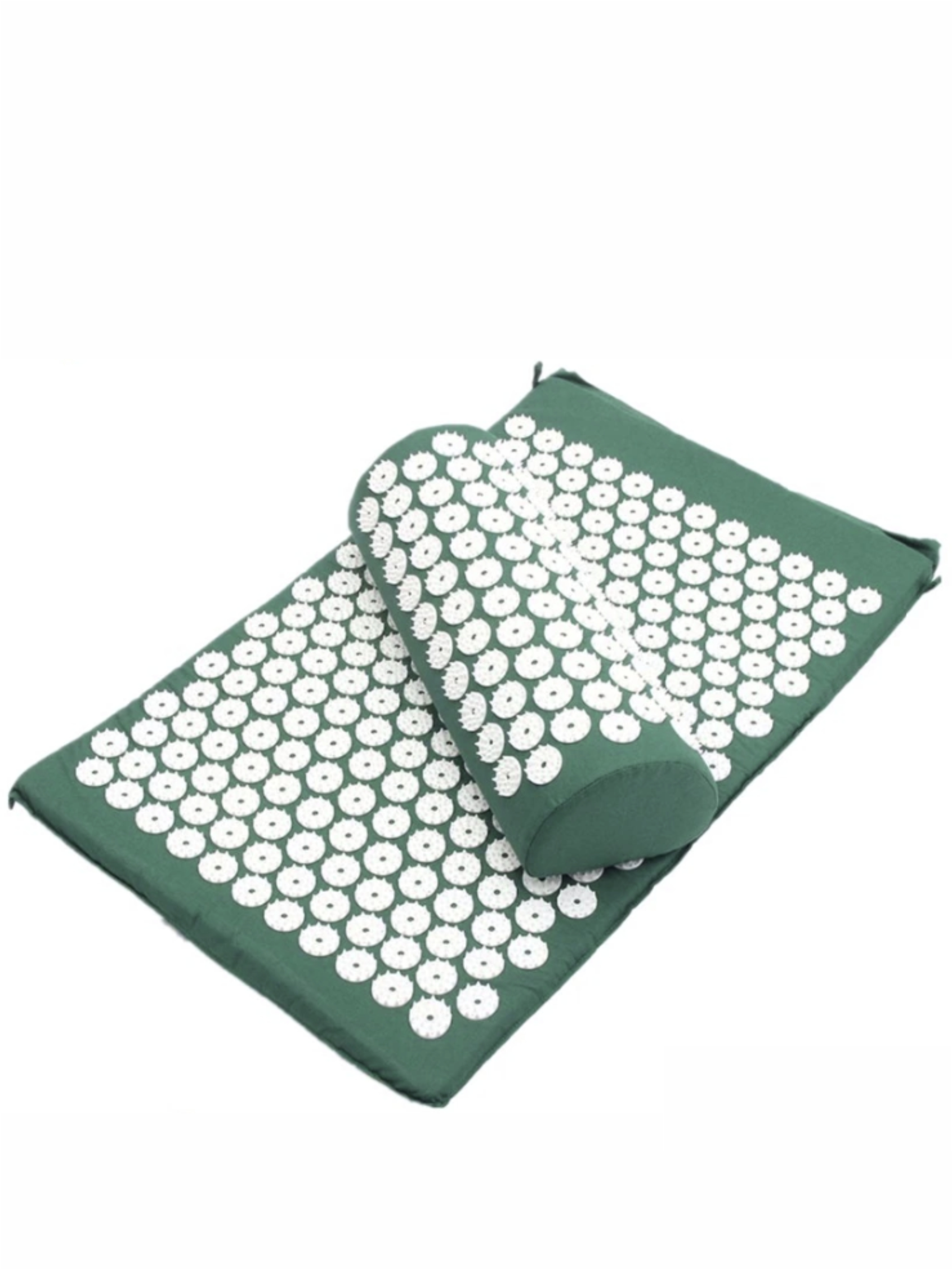 Акупунктурный коврик с подушкой зеленый