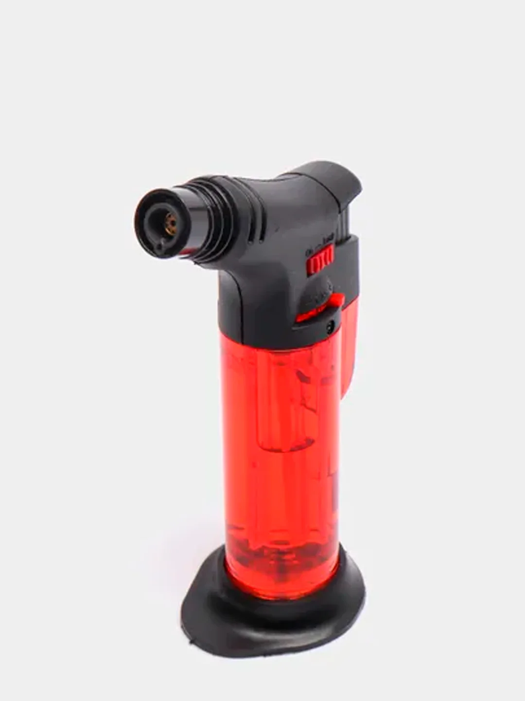 Газовая зажигалка "Турбо" заправляемая с подставкой / Газовая горелка ...