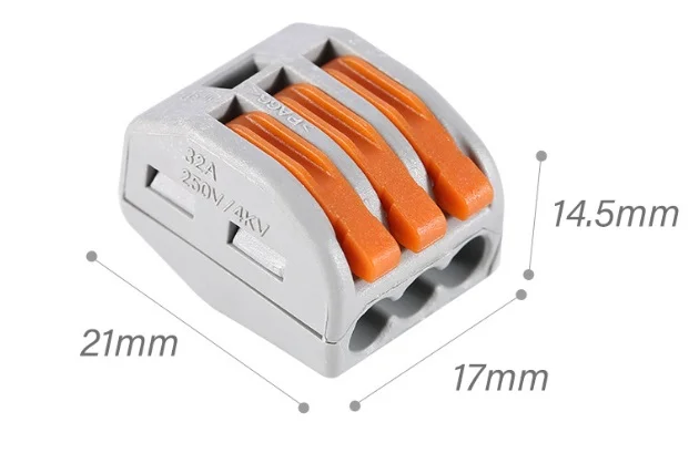 Клемма соединительная 2х контактная и 3х контактная Wago/ВАГО, клемма ...