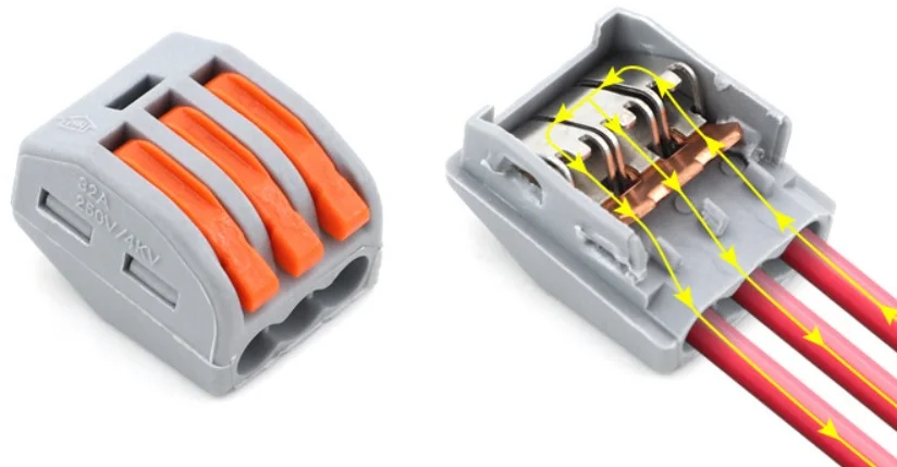 Клемма соединительная 2х контактная и 3х контактная Wago/ВАГО, клемма ...