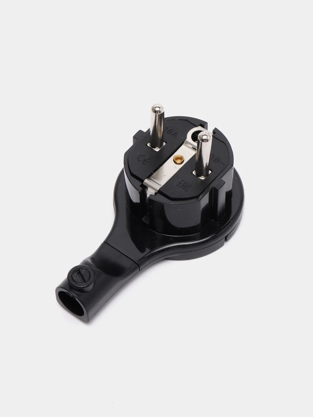 Плоская угловая вилка-невидимка Universal с кольцом и заземлением, 220В ...