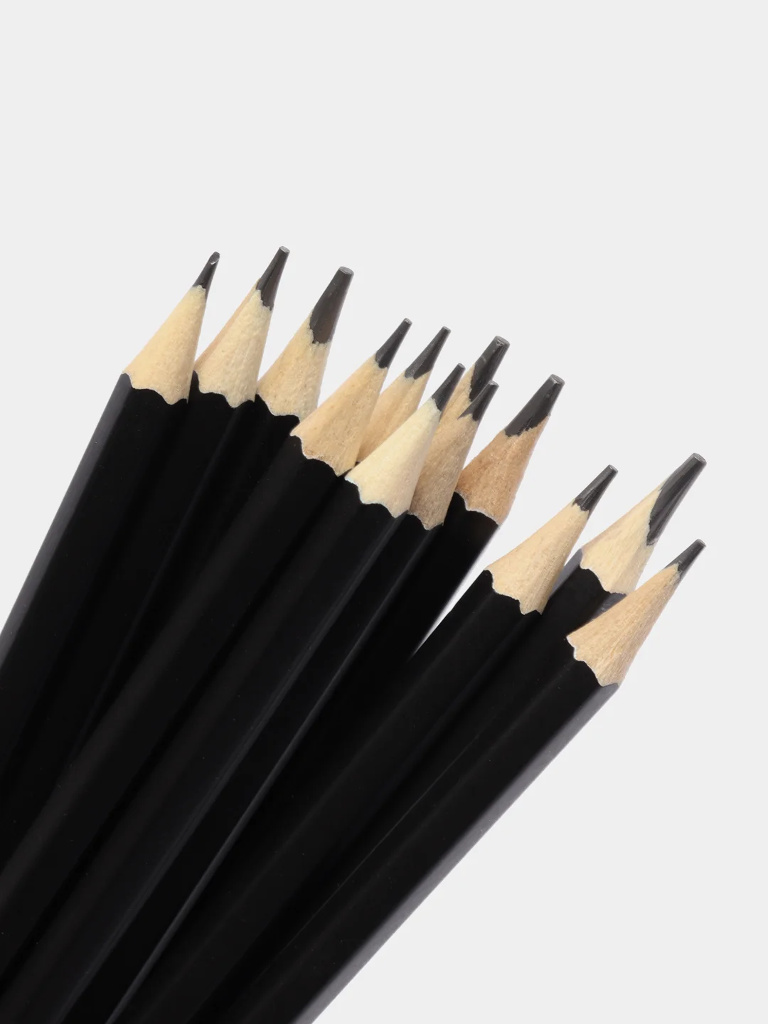 Набор простых чернографитных карандашей, 12 штук разной твёрдости ...