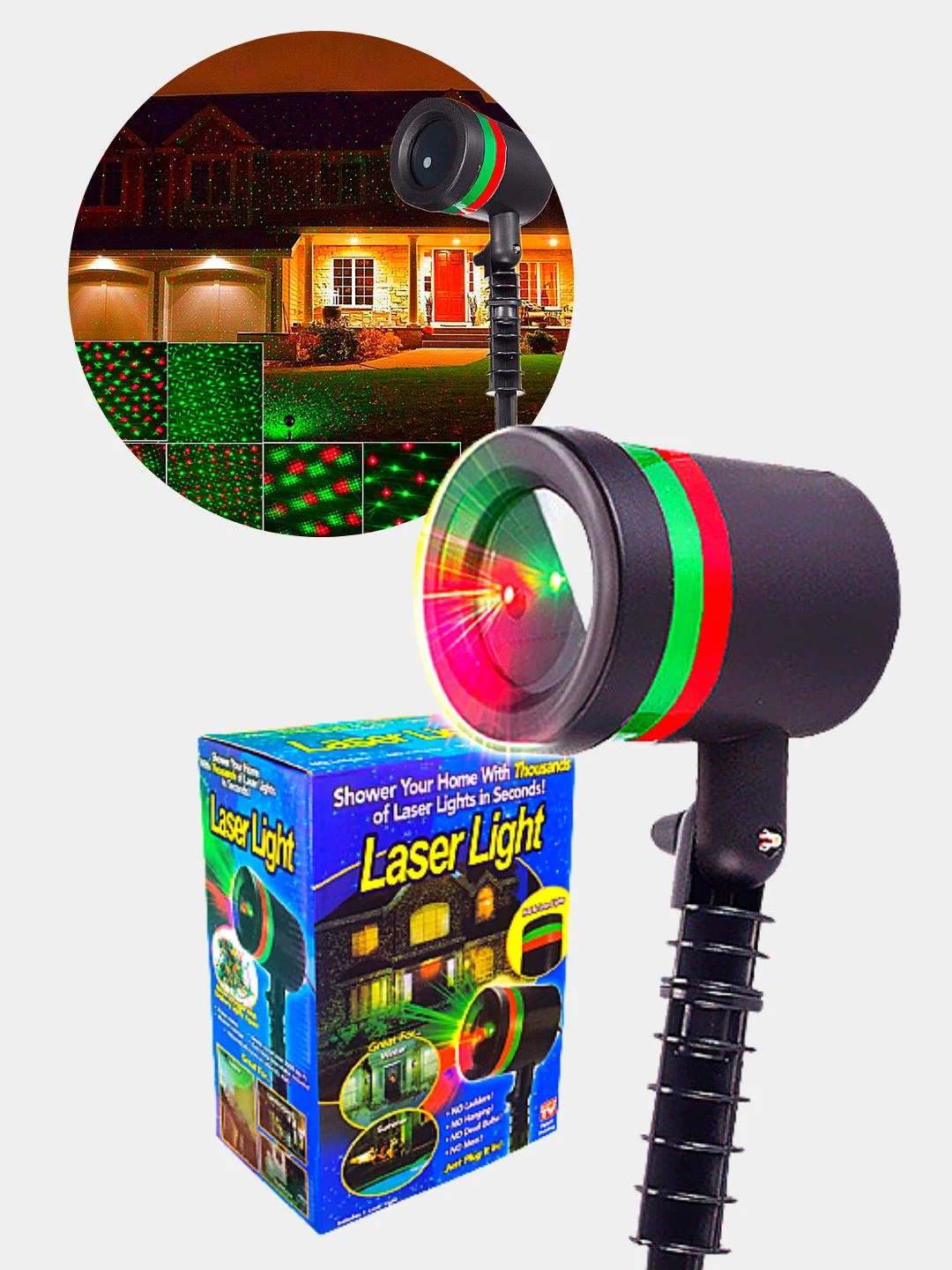 Уличный лазерный проектор для украшение на праздник или Новый год ...
