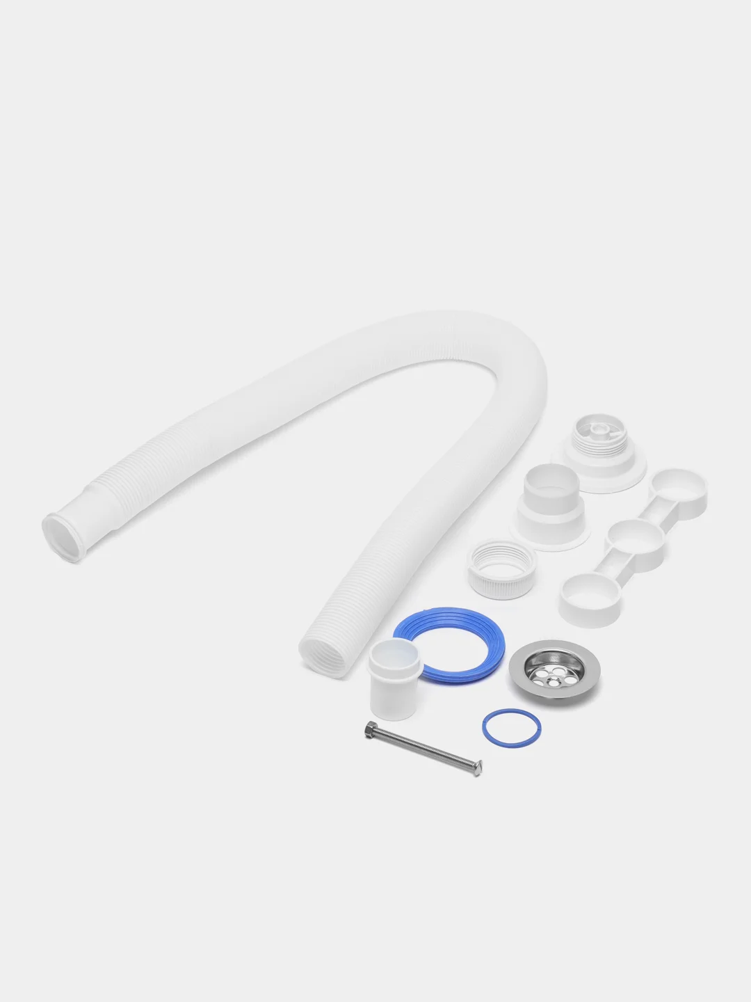 Сифон для раковины гофрированный VIR, с нержавеющей чашкой, 63 мм за ...