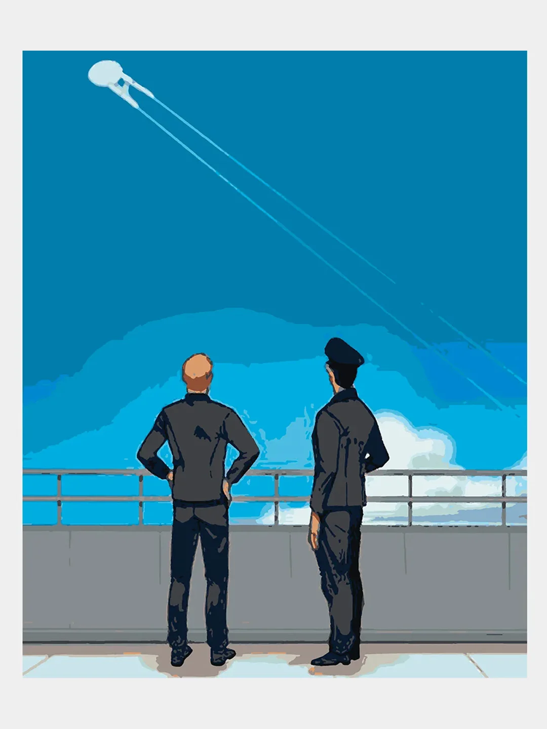 Картина по номерам аниме на холсте с подрамником 50х40 см \"Энтерпрайз ...