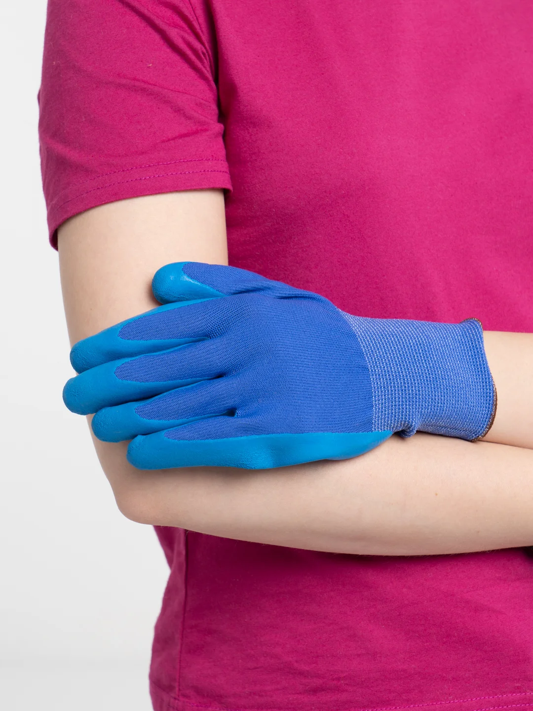 Перчатки нейлоновые, с рифленым покрытием