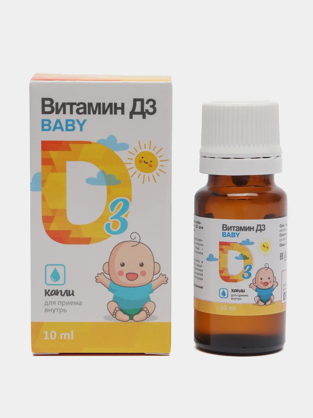 Витамин Д3 детский Миофарм капли в кокосовом масле со вкусом мяты 10 мл ...