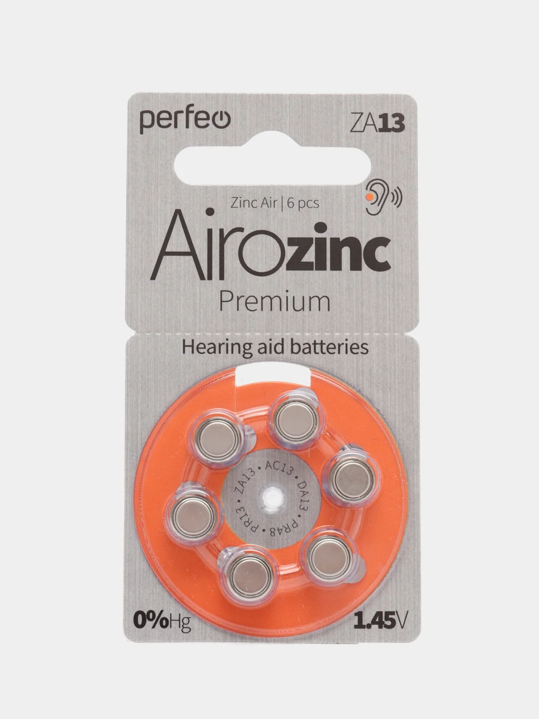 Батарейки для слуховых аппаратов Perfeo ZA13 (A13, PR48, AC13, DA13) за ...