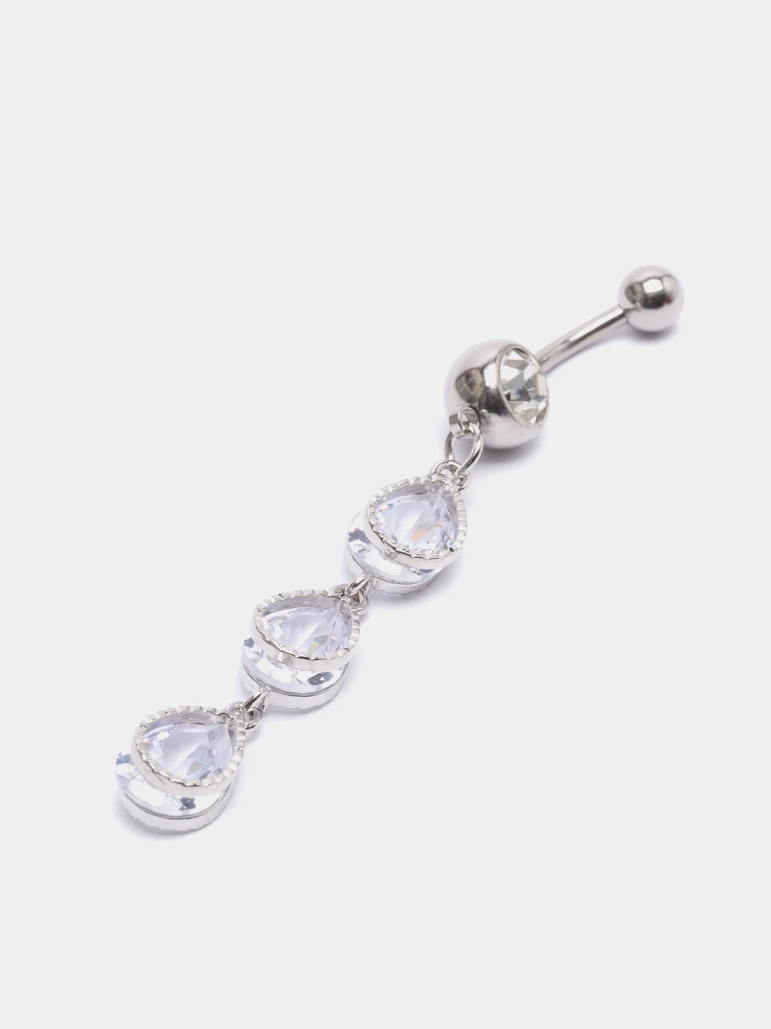 Пирсинг для пупка, с весящими кристаллами в форме капли за 350 ₽ купить ...