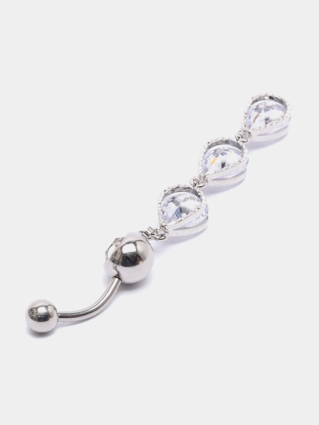 Пирсинг для пупка, с весящими кристаллами в форме капли за 350 ₽ купить ...