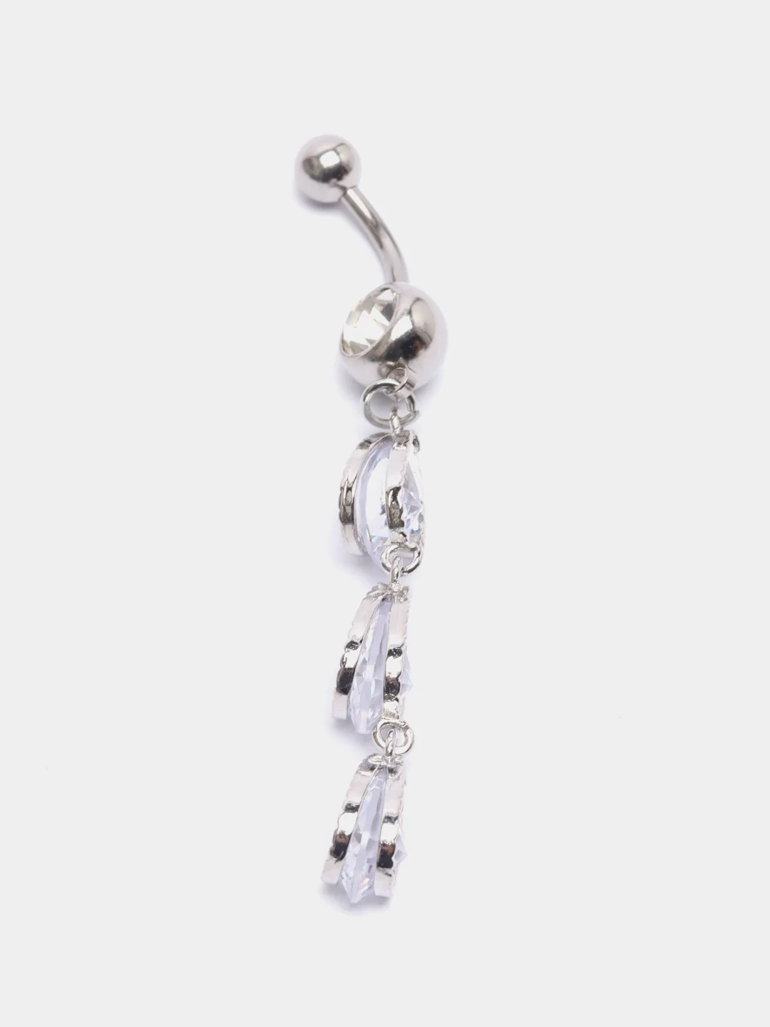 Пирсинг для пупка, с весящими кристаллами в форме капли за 350 ₽ купить ...