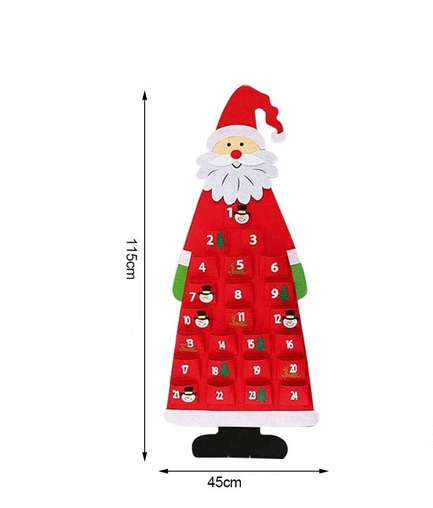 Адвент-календарь из фетра «Пожелания от Дедушки Мороза», дидактический коврик 9853437