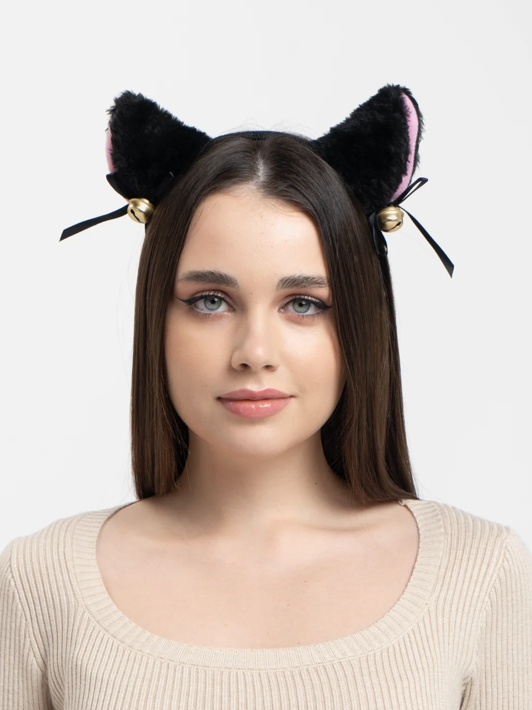 Аниме ушки / Кошачьи ушки на ободке с колокольчиками / Ушки косплей за ...