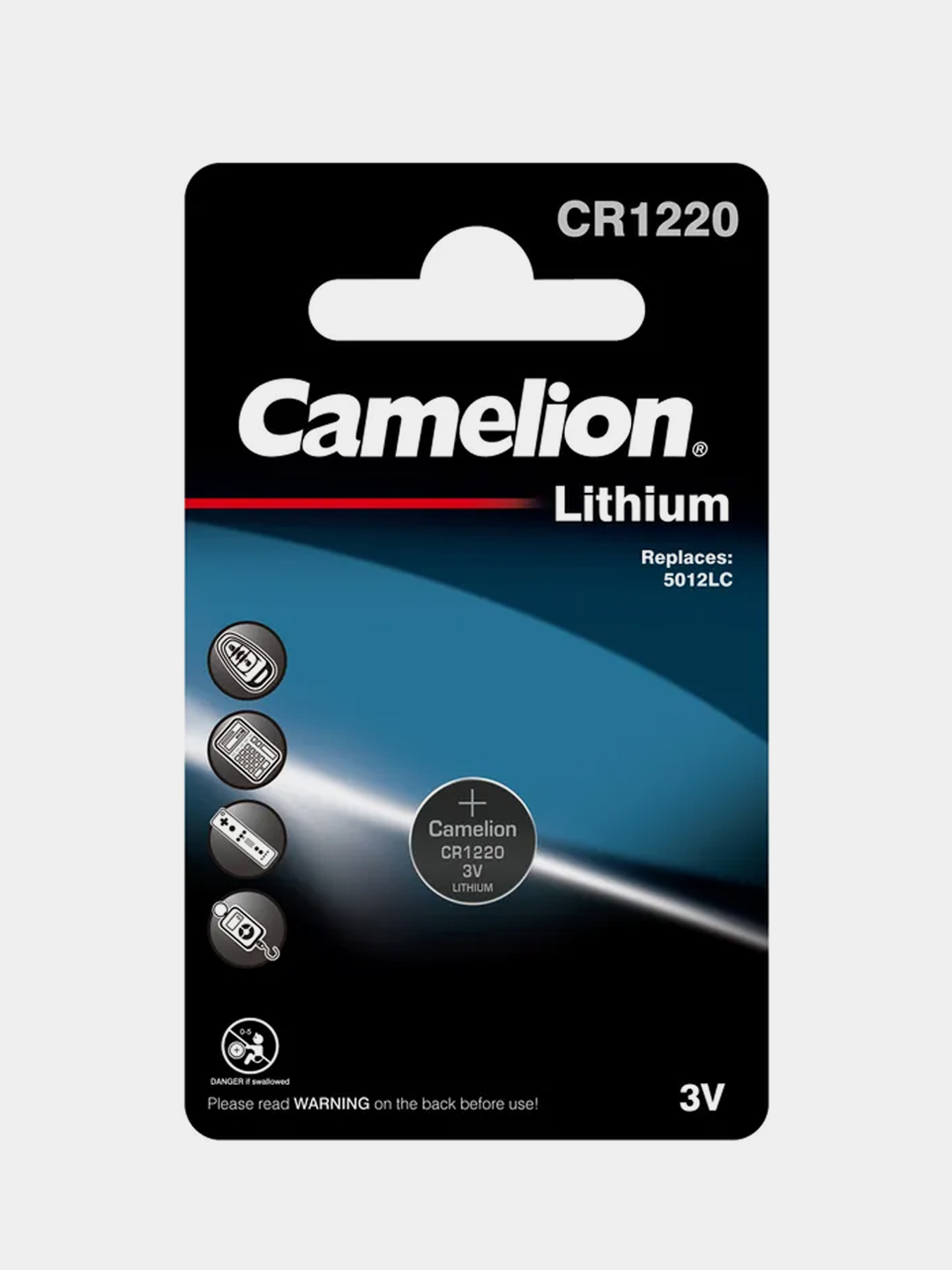 Батарейка дисковая литиевая Camelion CR1220-BP1, 1 штука за 90 ₽  .