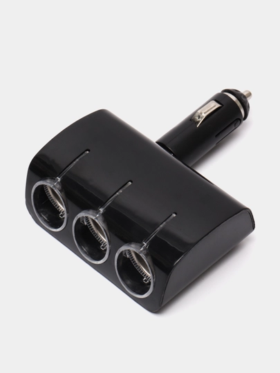 Разветвитель (тройник) 3 гнезда 16А Т-образный, земля, белый за 99 ...