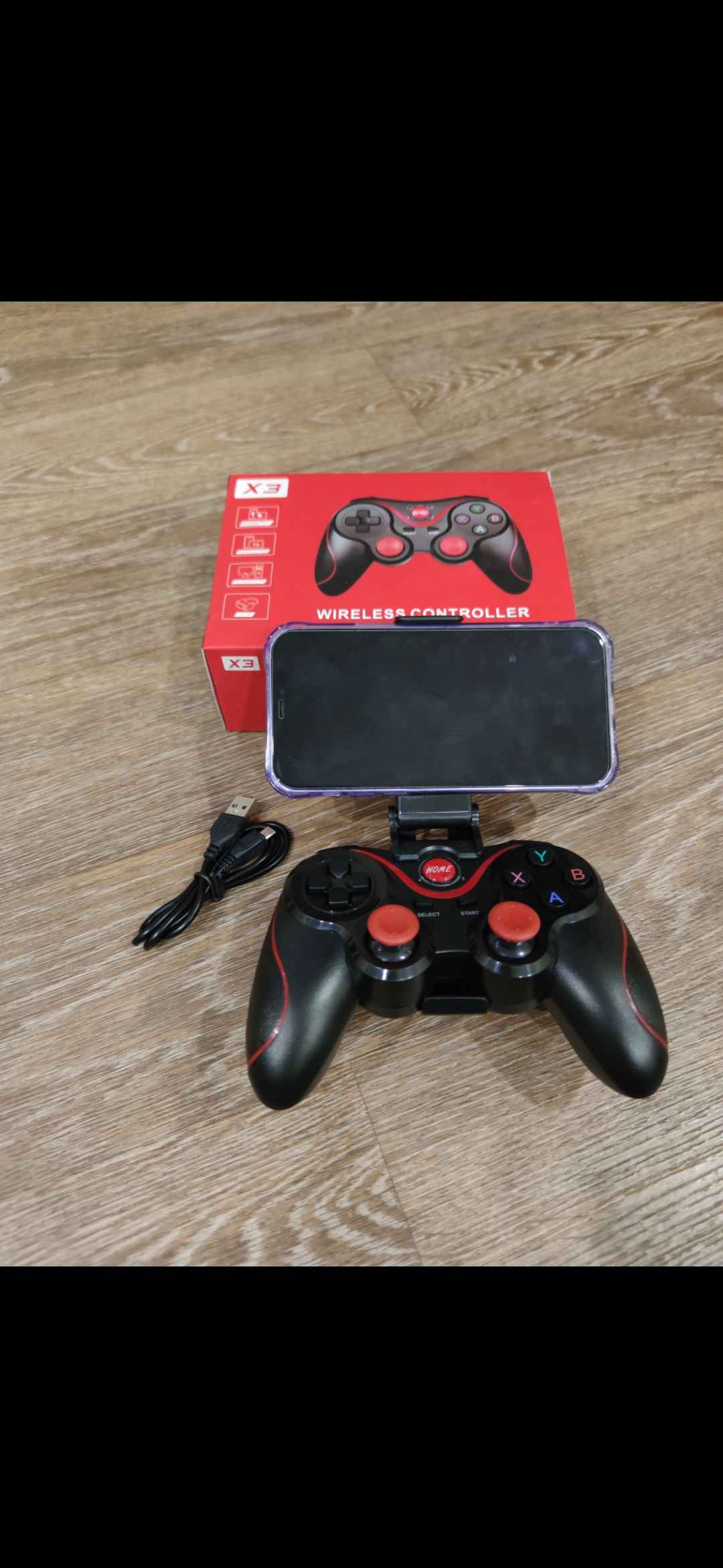 Беспроводной геймпад Wireless Controller x3, с держателем для телефона  купить по цене 975.77 ₽ в интернет-магазине Магнит Маркет