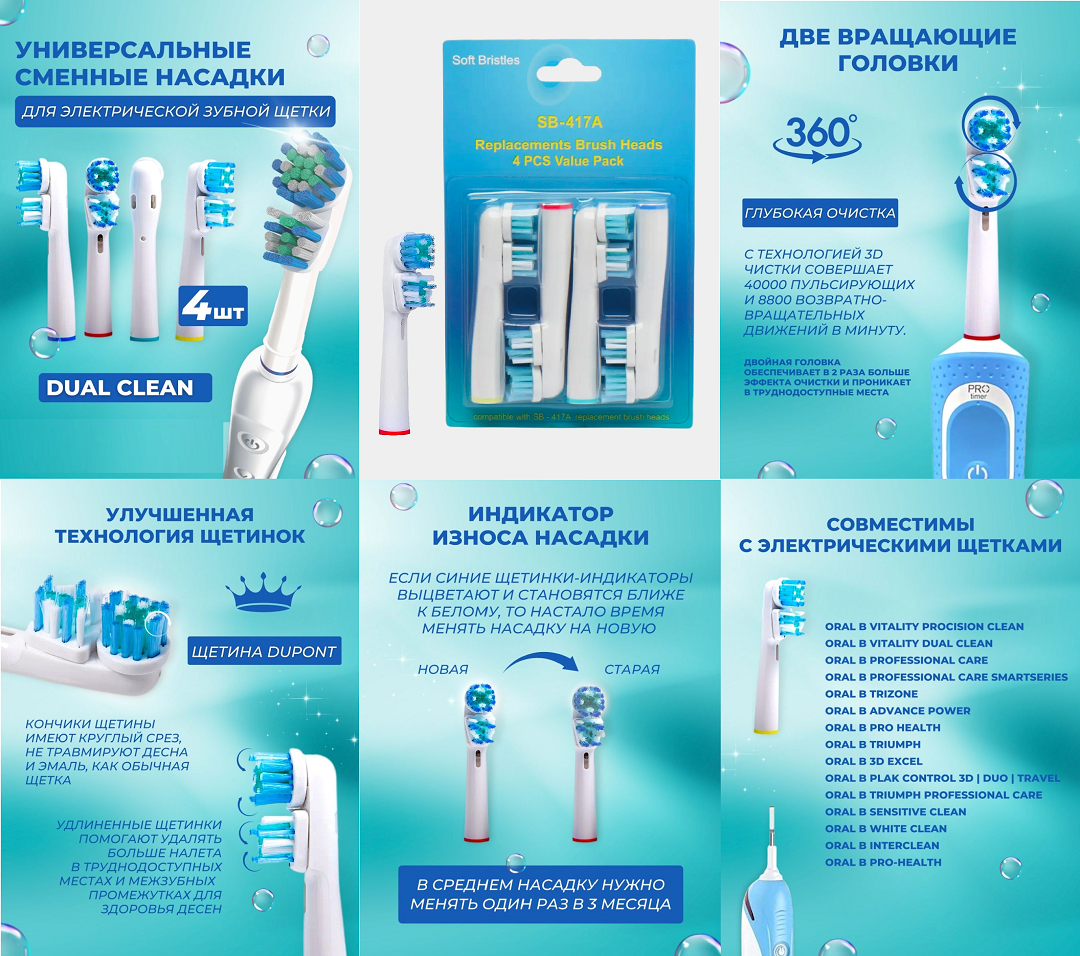 Насадки для зубной щетки Oral-B (Орал би) - какие лучше и дешевле, отзывы