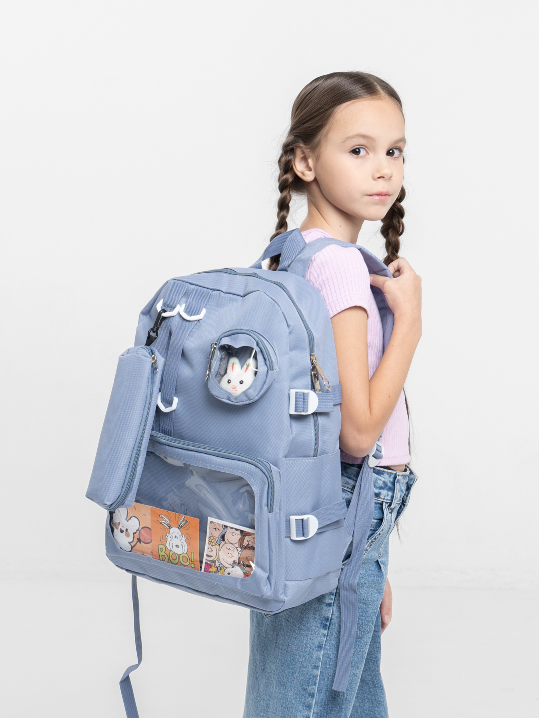 Neobag комплект 5в1 рюкзак пенал косметичка сумка шоппер мешочек для аксессуаров набор для школы