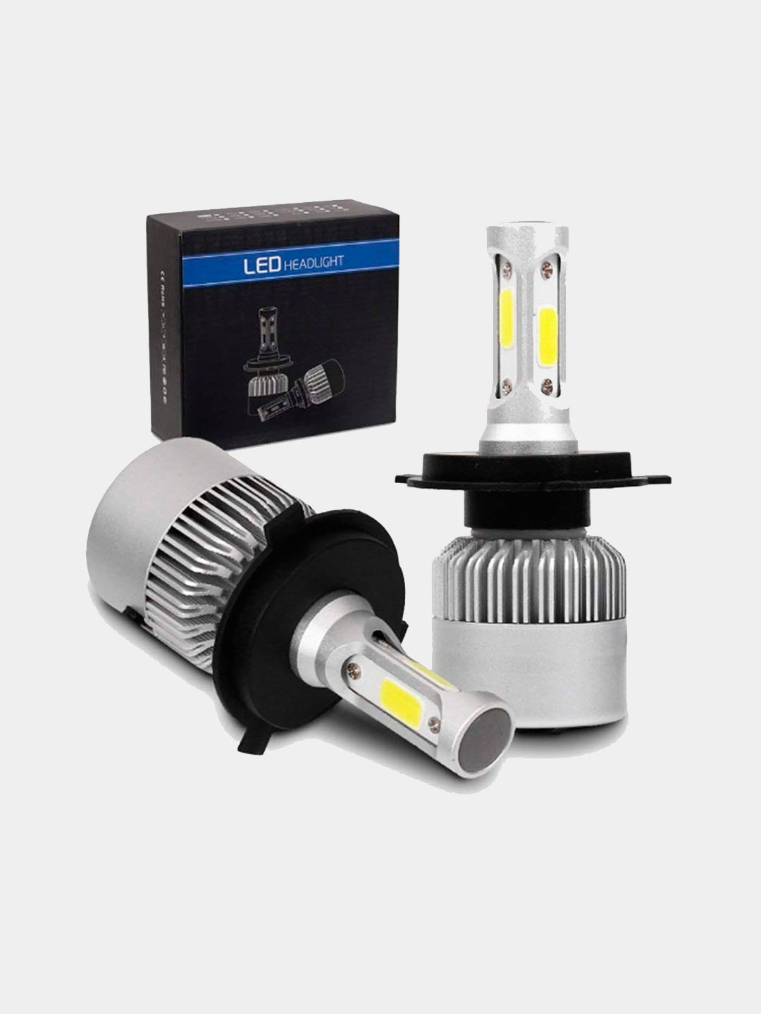  лампы LED S2 Н1, Н3, Н7, Н8/Н9/Н11, Н4/НВ2/9003, Н10/НВ3 .