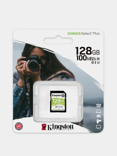 Карта памяти kingston canvas select plus 32 гб