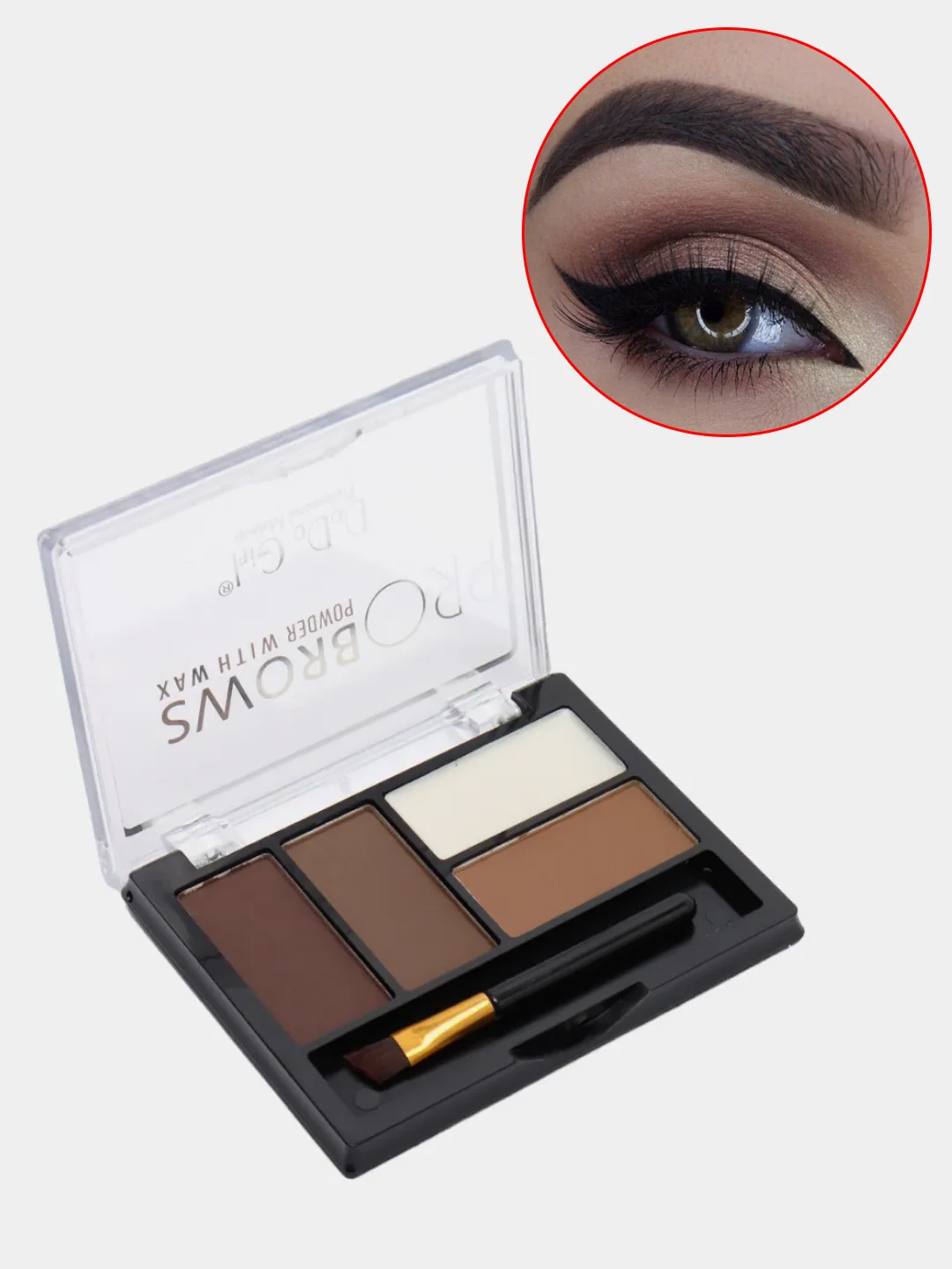 Тени для бровей, с воском, 3 цвета DODO GIRL, 8 гр за 119 ₽ купить в ...