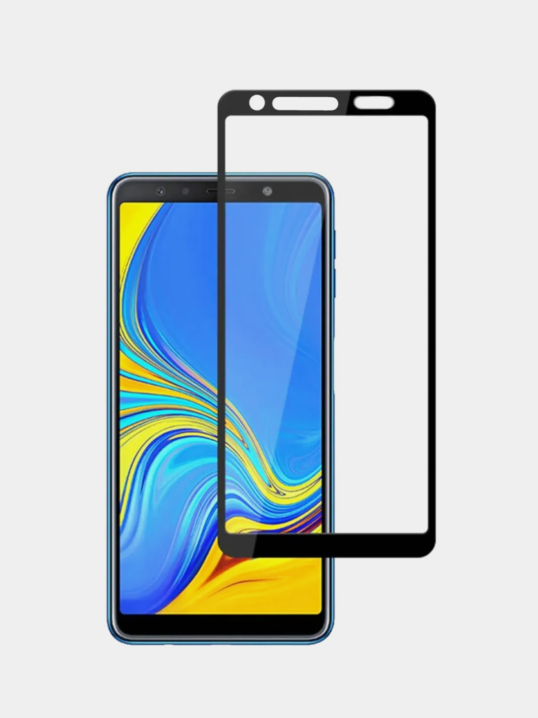 Защитное стекло 9D Samsung Galaxy A7 2018 (A750) купить по цене 99 ₽ в  интернет-магазине KazanExpress