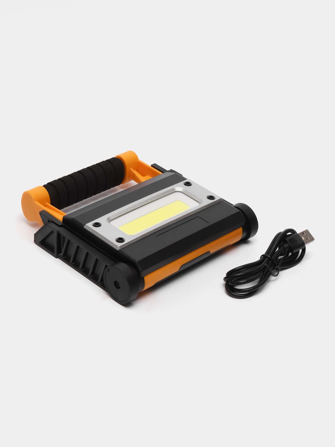 Портативный фонарь-прожектор аккумуляторный, складная ручка, магнит .