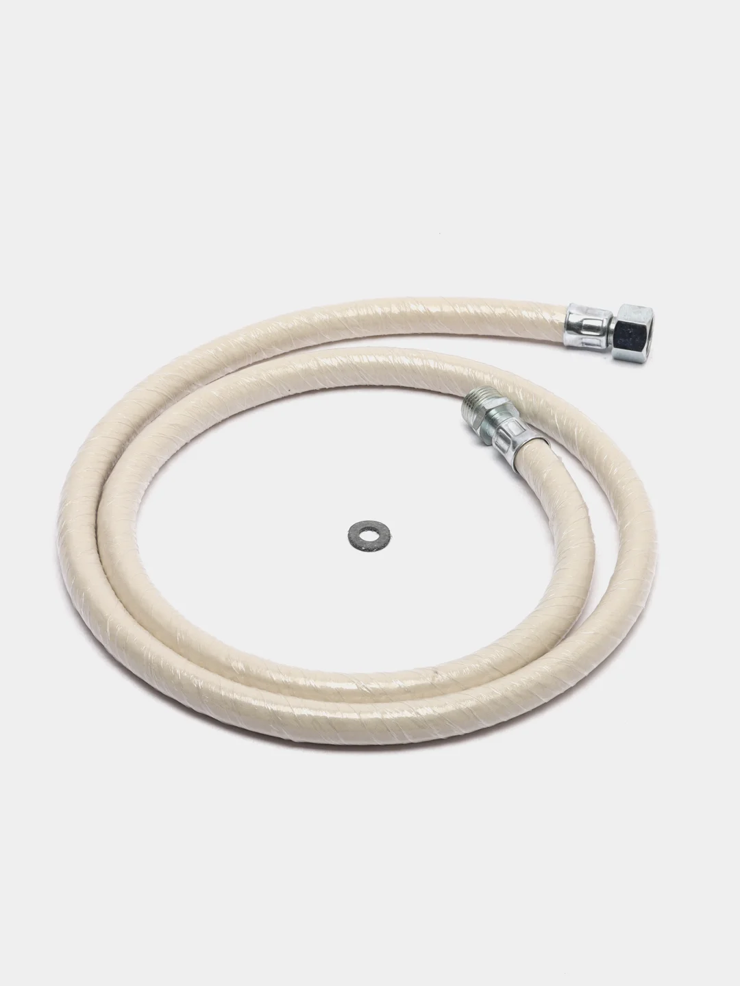 Шланг газовый Гайка-Штуцер 1,5 м. Белый РУСЛО резинотканевый, подводка ...