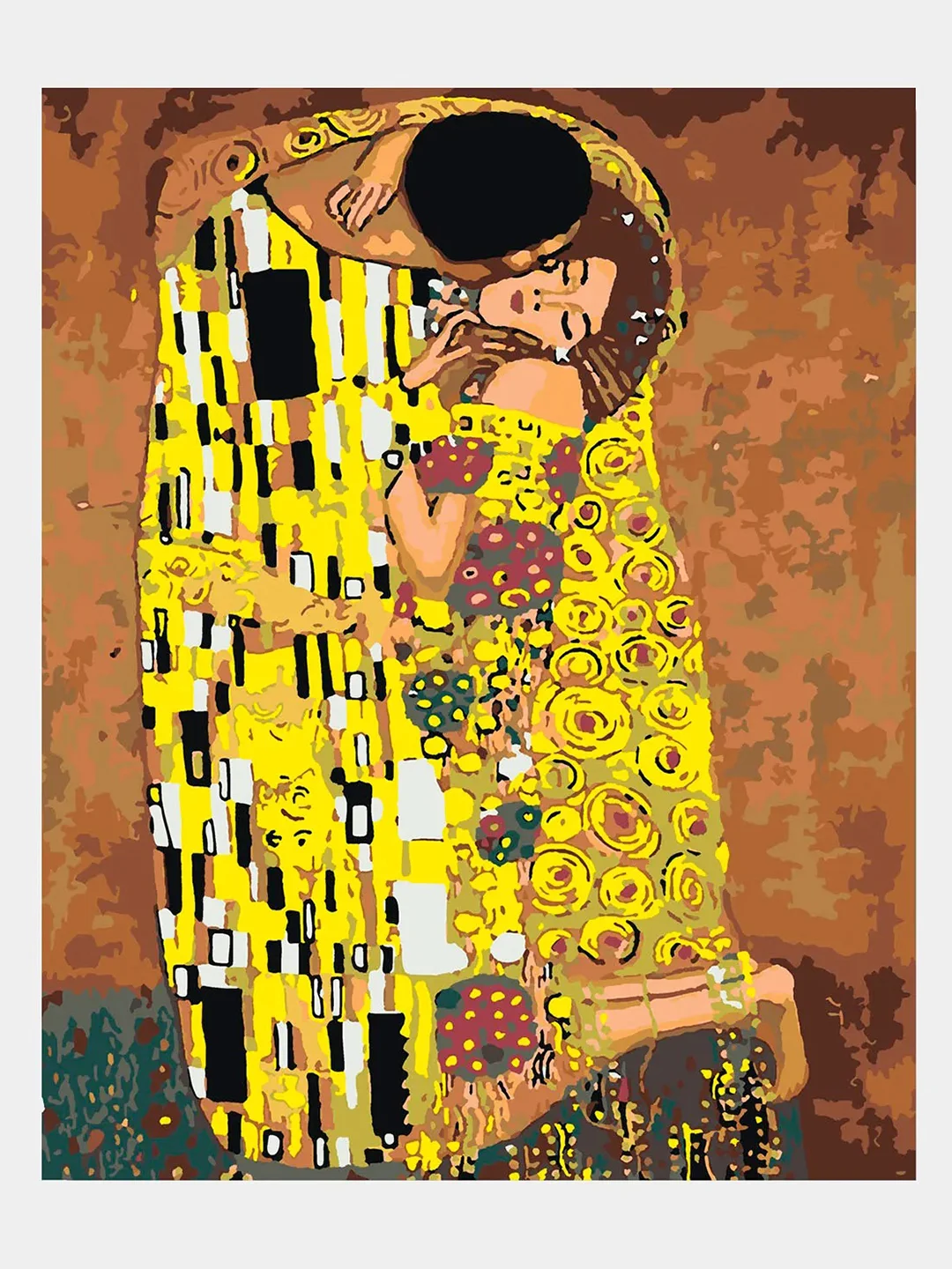 Картина по номерам на холсте с подрамником 50х40 см \"Поцелуй\" Густав ...